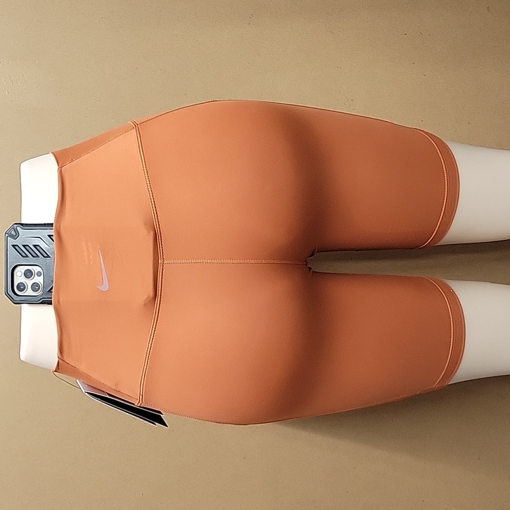 Women's High-Waisted Orange Shorts - Picture 6 of 9